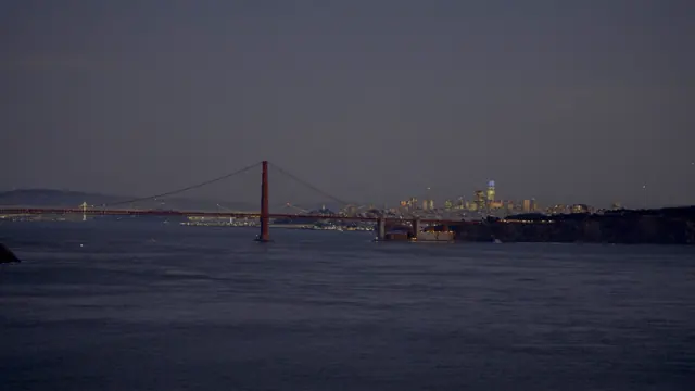 Golden Gate Bridge & San Francisco Cityscape Night from Point Bonita
