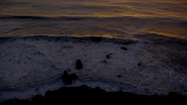 Sunset Waves at Point Bonita: Sausalito's Rocky California Coast