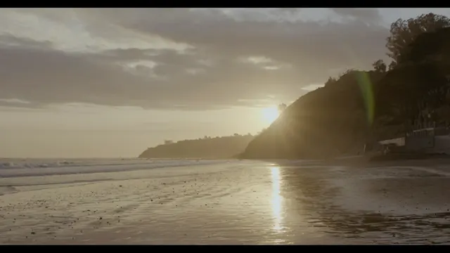 Golden Sunset at Bolinas Beach, California Coast