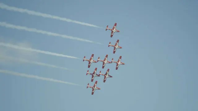 Canadian Snowbirds Aerobatic Display over San Francisco's Marina Green