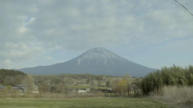 Majestic Mt Fuji with Snow Cap from Hitoana, Fujinomiya, Japan