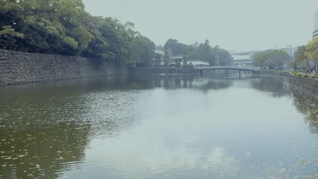 Hirakawa Bridge and Imperial Palace Moat in Chiyoda City, Tokyo