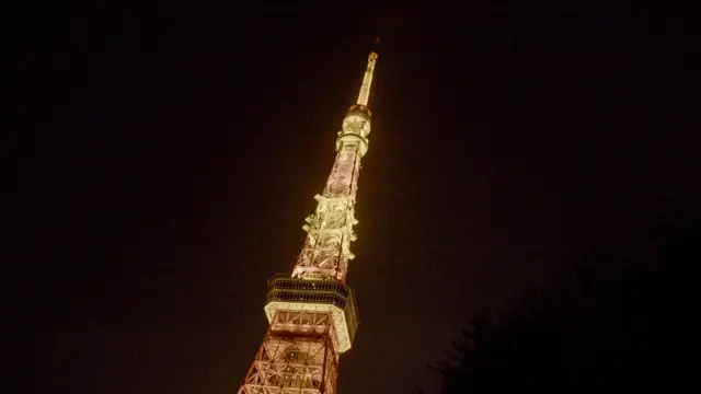 Tokyo Tower Night Illumination in Minato City, Tokyo, Japan