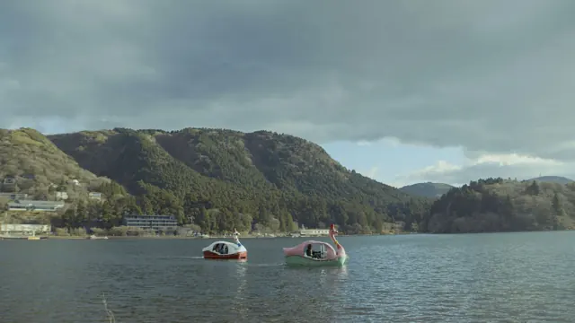 Swan Paddle Boats on Lake Ashi, Japan - December 2025 Scenic View