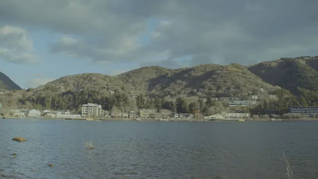 Lake Ashi Shoreline View in Early December, Japan