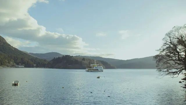 Scenic Lake Ashi Cruise Ship Journey in Japan during Winter