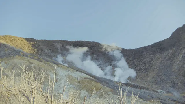 Owakudani Volcanic Valley with Gas Vents in Hakone, Japan