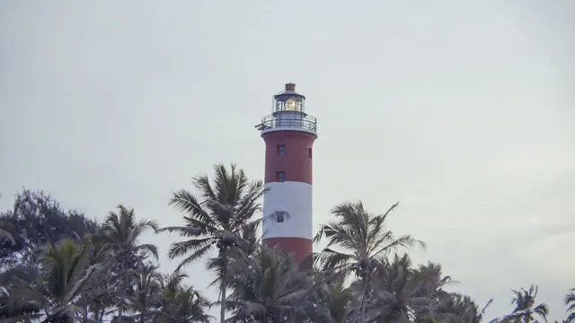 Vizhinjam Lighthouse on Hawa Beach, Kerala, India