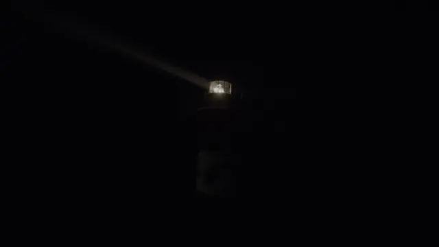 Vizhinjam Lighthouse Beam at Hawa Beach, Kerala Night