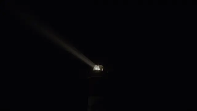 Vizhinjam Lighthouse Beam at Night, Hawa Beach, Kerala, India