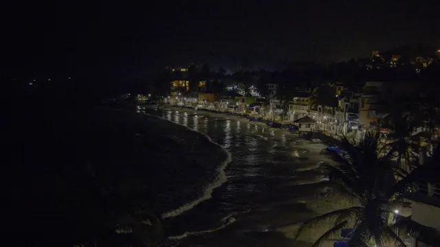 Night Lights at Hawa Beach, Vizhinjam, Kerala Coast, India