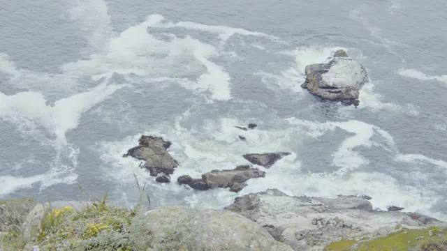 Dramatic Point Reyes Coastline: Waves and Rocky Sea Stacks View